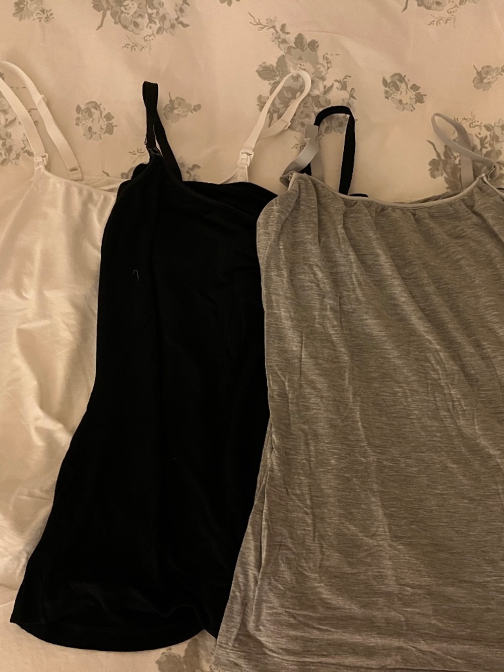Cosabella Nursing Tank Tops with Built in Bra - Black, White, Grey XL